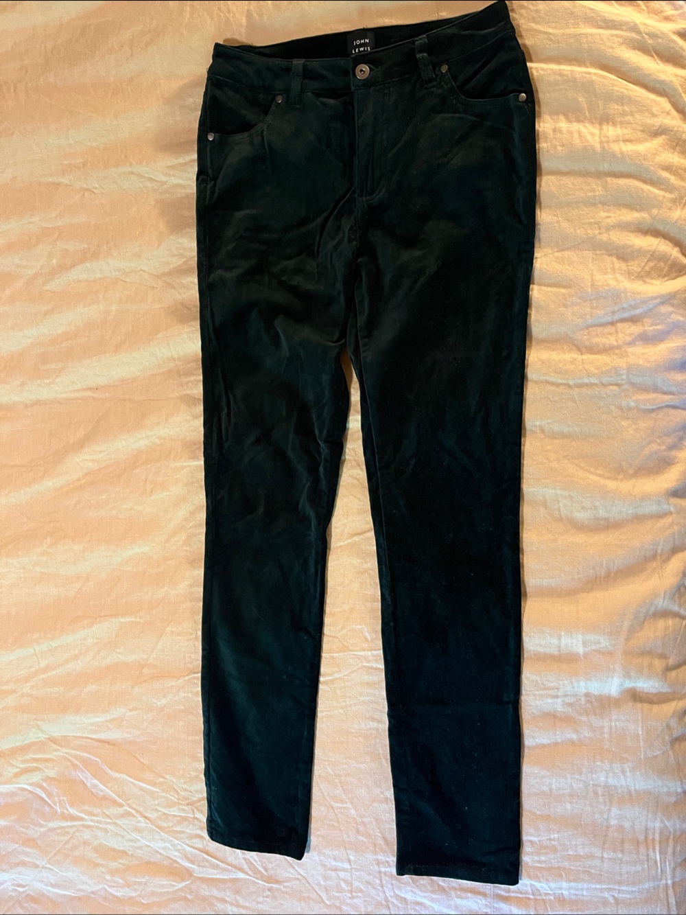 John Lewis Dark green Velvet Skinny Pants